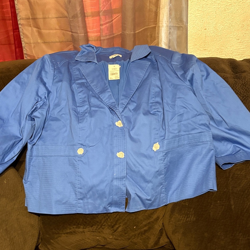 Cato Royal Blue Blazer with Gold Buttons